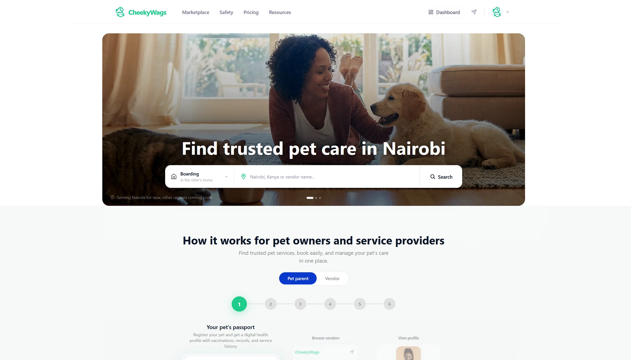 CheekyWags pet marketplace