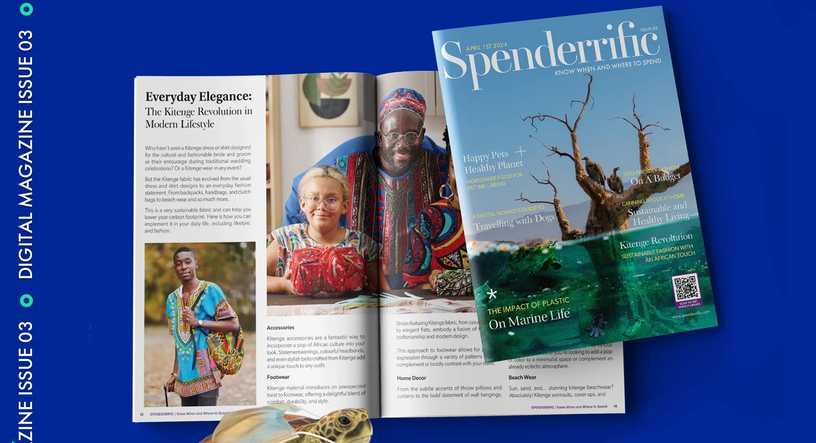 Spenderrific Magazine Issue 03 cover and open spread